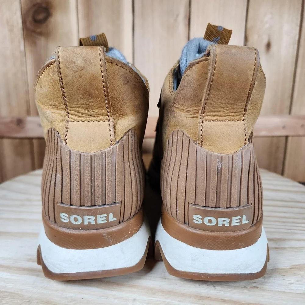 Sorel Kinetic Caribou Boots Womens 8.5 Brown Leather Waterproof‎ Winter Snow